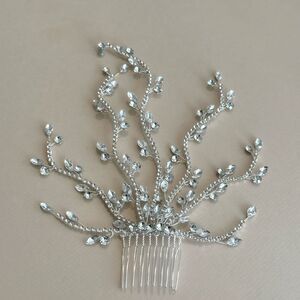 Elegant Silver Hair Comb Accessory K32